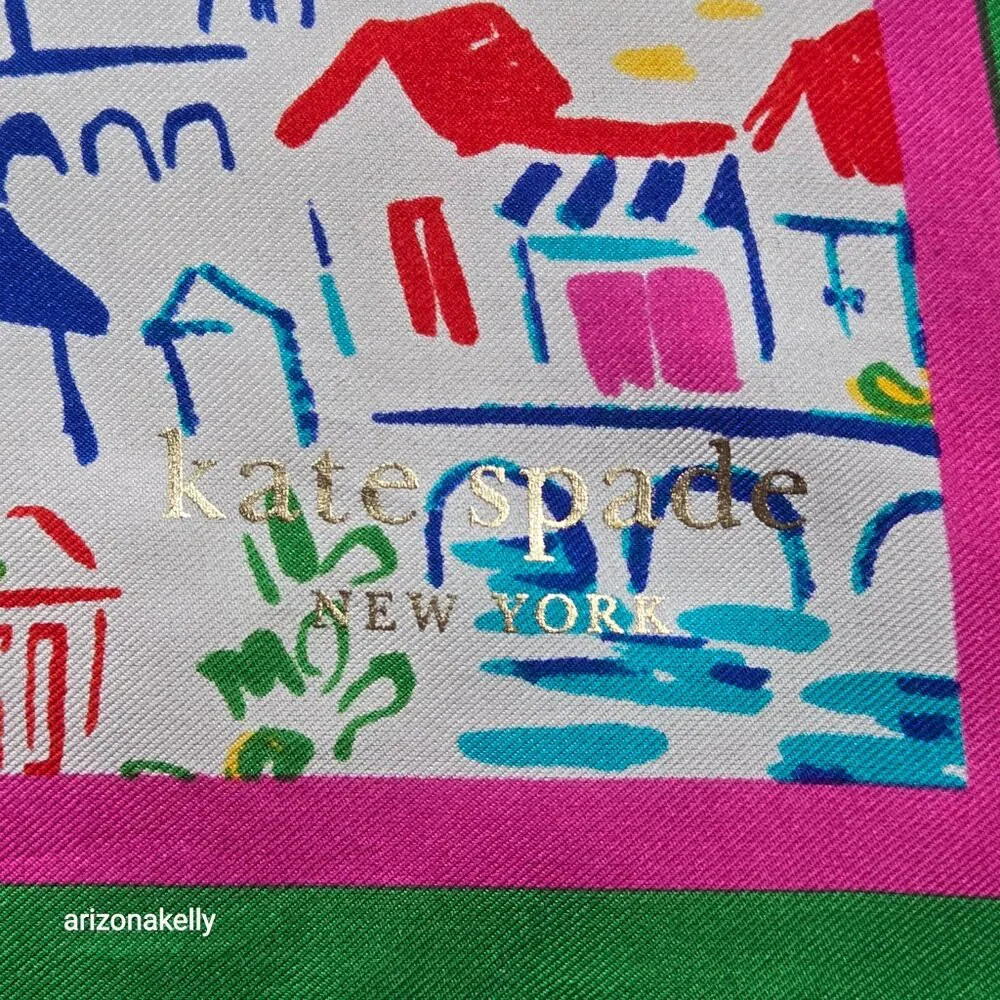 NWT Kate Spade Silk Scarf "Coastal Vacation" - Picture 4 of 6